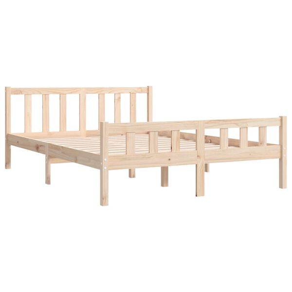 vidaXL Massivholzbett 120x190 cm