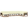 vidaXL Outdoor-Sofagarnitur 8 stk. Natur und Creme Massivholz Akazie