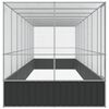 vidaXL Voliere mit Erweiterung Silbern 832x207x212 cm Stahl