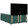 vidaXL Boxspringbett mit Matratze Dunkelgr&uuml;n 160x200 cm Samt