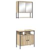 vidaXL Badezimmerm&ouml;bel Set 2 pcs Braun 60 x 30 x 60 cm Holzwerkstoff