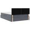 vidaXL Bett mit Stauraum und LED mit LED Dunkelgrau 140 x 190 cm Samt