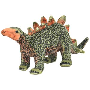 vidaXL Pl&uuml;schtier Stegosaurus Stehend Pl&uuml;sch Gr&uuml;n und Orange XXL