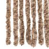 vidaXL Fliegenvorhang Beige und Dunkelbraun 100x220 cm Chenille
