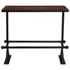 vidaXL Bartisch Altholz Massiv Dunkelbraun 120x60x107 cm