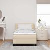 vidaXL Boxspringbett mit Matratze Creme 190 x 90 cm Polyester
