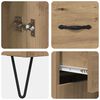 vidaXL Sideboard Artisan-Eiche 69,5 x 34 x 90 cm Holzwerkstoff