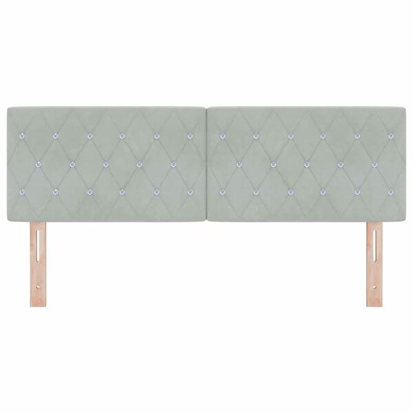 vidaXL Kopfteil mit Kopfteil Hellgrau 160 cm Kunstleder