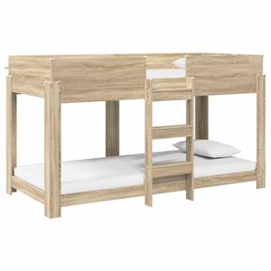 vidaXL Etagenbett f&uuml;r Kinder Sonoma-Eiche 100 x 190 cm Holzwerkstoff