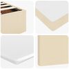 vidaXL Ottoman-Bett mit Matratzen & LEDs Creme 180x200 cm Stoff