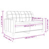 vidaXL 2-Sitzer-Sofa Dunkelgrau 120 cm Stoff