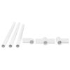 vidaXL PVC Rohr 2 pcs Wei&szlig; 12,2 x 1,8 x 500 mm Materialpp und PE