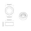 vidaXL Sechskantmutter Uni 2 pcs Silber M6 Eisen