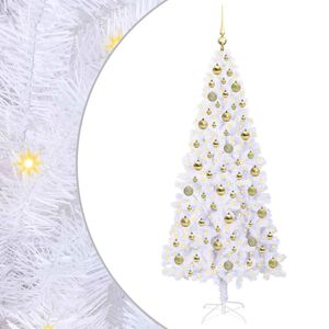 vidaXL K&uuml;nstlicher Weihnachtsbaum Wei&szlig; 180 cm PVC und Stahl