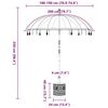 vidaXL Balinesischer Sonnenschirm 260 Blau 180-190 cm