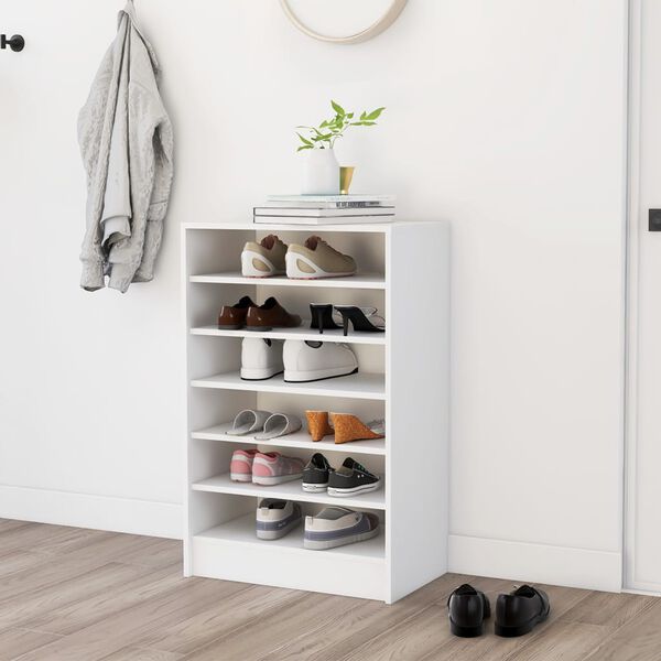 vidaXL Schuhschrank Wei&szlig; 60x35x92 cm Holzwerkstoff