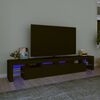 vidaXL TV-Schrank mit LED-Leuchten Schwarz 230x36,5x40 cm