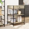 vidaXL K&uuml;chenwagen Sonoma-Eiche 60x48x89,5 cm Holzwerkstoff