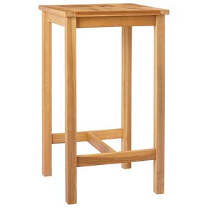 vidaXL Bartisch Natur 60 x 60 x 105 cm Massiv-Teak