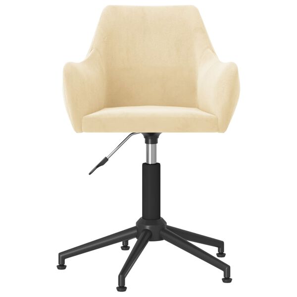 vidaXL Esszimmerst&uuml;hle 2 Stk. Drehbar Creme Samt
