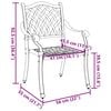 vidaXL Gartenstuhl 2 pcs Wei&szlig; 56 x 55 x 92,5cm Aluminium