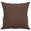 vidaXL Zierkissen 2 Stk. Braun 40x40 cm Kunstleder