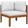 vidaXL Garten-Ecksofas 2-tlg. mit Kissen Holz Akazie & Seil