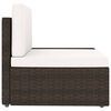 vidaXL 5-tlg. Garten-Lounge-Set mit Kissen Braun Poly Rattan
