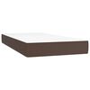 vidaXL Boxspringbett mit Matratze & LED Braun 200x200 cm Kunstleder