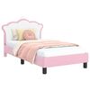 vidaXL Kinderbettgestell mit Kopfteil Rosa 80 x 160 cm PU