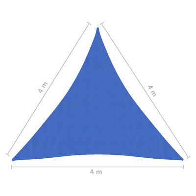 vidaXL Sonnensegel 160 g/m² Blau 4x4x4 m HDPE
