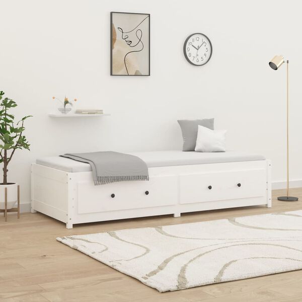 vidaXL Tagesbett Wei&szlig; 90x190 cm Massivholz Kiefer