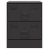 vidaXL Nachttische 2 Stk. Schwarz 34,5x39x44 cm Stahl