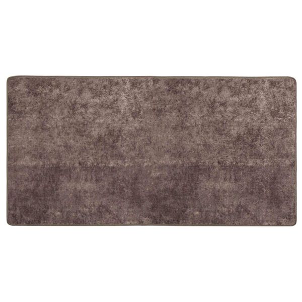 vidaXL Teppichl&auml;ufer MARSA Grau 200 x 100 cm Polyester und PVC