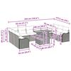 vidaXL Garten-Sofa-Set mit Speicher 11 pcs Beige Poly Rattan