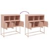 vidaXL Sideboard Rosa 100,5x39x107 cm Stahl