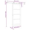 vidaXL Schiebet&uuml;r Braun 86 x 198,5 cm Massives Kiefernholz