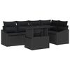 vidaXL Garten-Sofa-Set 6 Stk. Schwarz