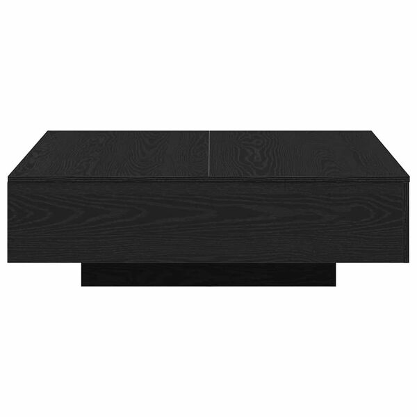 vidaXL Couchtisch Schwarz Eichen-Optik 100 x 100 x 31 cm