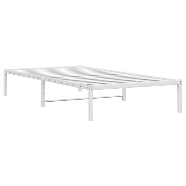 vidaXL Bettgestell Metall Wei&szlig; 100x190 cm
