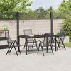 vidaXL Garten Essgruppe 5 pcs Anthrazit Stahl