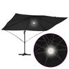 vidaXL Sonnenschirm Schwarz 351 x 250 x 253 cm Polyester und Aluminium