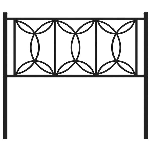vidaXL Ersatz-Kopfteil Metall Schwarz 100 cm