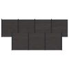 vidaXL zaunset 7 Stk. 1218 x 186 cm WPC und Aluminium Schwarz