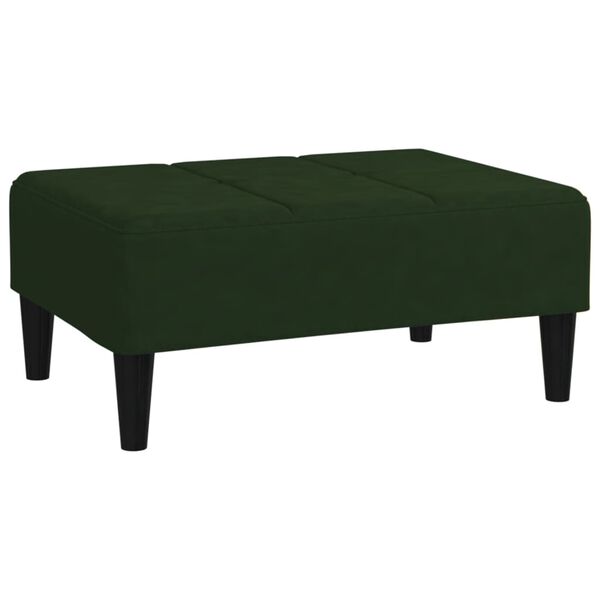 vidaXL Fu&szlig;hocker Dunkelgr&uuml;n 78x56x32 cm Samt