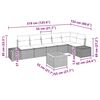 vidaXL Garten-Sofa-Set mit Kissen 7 pcs Beige Poly Rattan