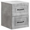 vidaXL Wandmontierter Nachttisch Betongrau 34,5 x 33 x 40 cm