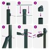 vidaXL Zaunpfosten 26 pcs Gr&uuml;n 3,2 x 3,2 x 100 cm