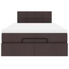 vidaXL Ottoman-Bett mit Matratze & LEDs Dunkelbraun 120x190 cm Stoff