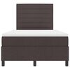 vidaXL Boxspringbett mit Matratze Dunkelbraun 120 x 200 cm Stoff